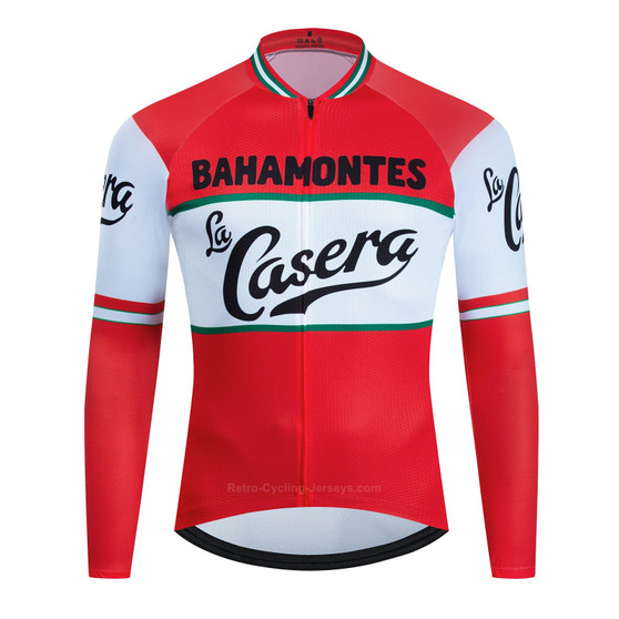 La Casera-Bahamontes Retro Cycling Jersey (with Fleece Option)