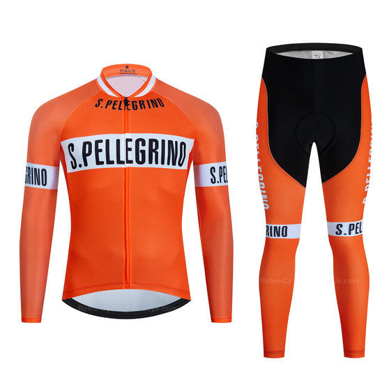 San Pellegrino Retro Cycling Jersey Long Set (with Fleece Option)