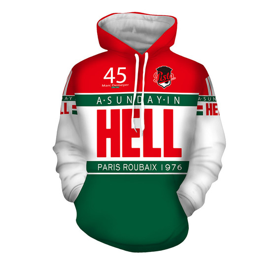 A SUNDAY IN HELL 1976 Paris-Roubaix Retro Cycling Hoodie