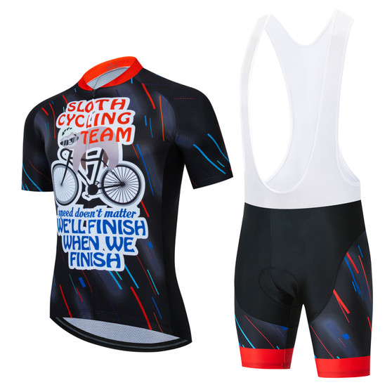 Black Laser Sloth Cycling Team Set