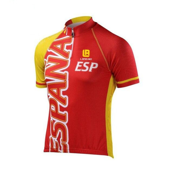 Spanish España Red Retro Cycling Jersey