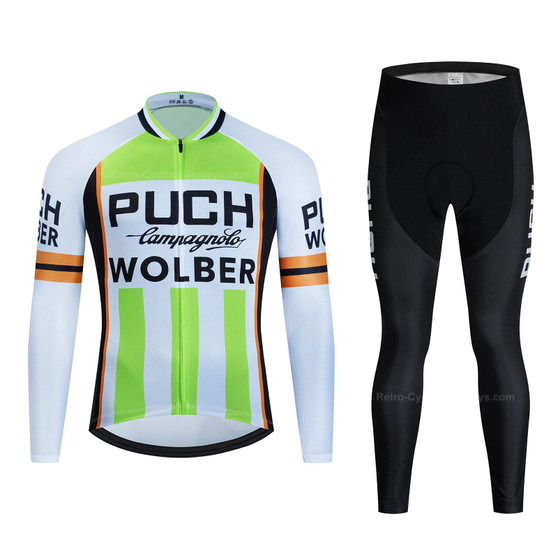 Puch Wolber Retro Cycling Jersey Long Set (with Fleece Option)