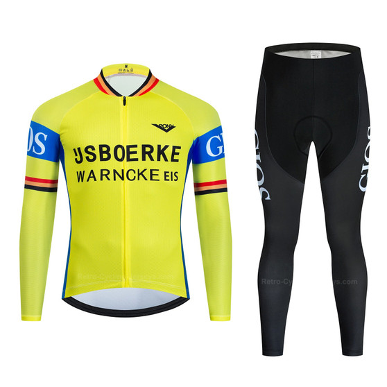 IJsboerke-Warncke Eis Retro Cycling Jersey Long Set (with Fleece Option)