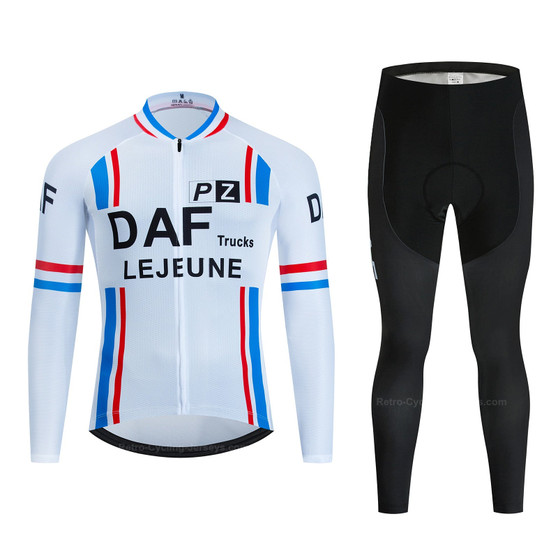 DAF Trucks Lejeune Retro Cycling Jersey Long Set (with Fleece Option)