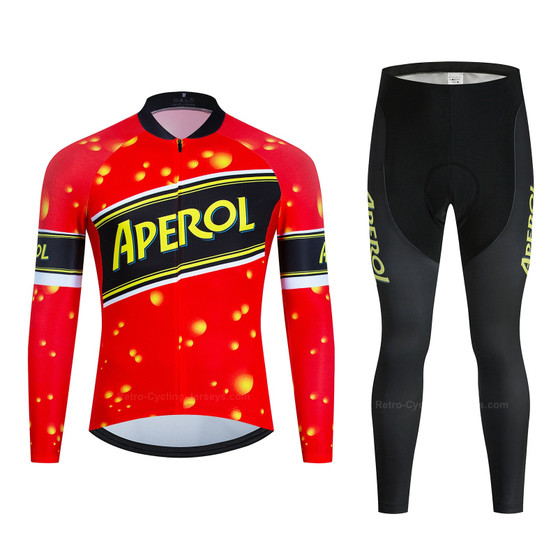 Aperol Retro Cycling Jersey Long Set (with Fleece Option)