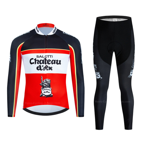 Chateau d'Ax Salotti Retro Cycling Jersey Long Set (with Fleece Option)