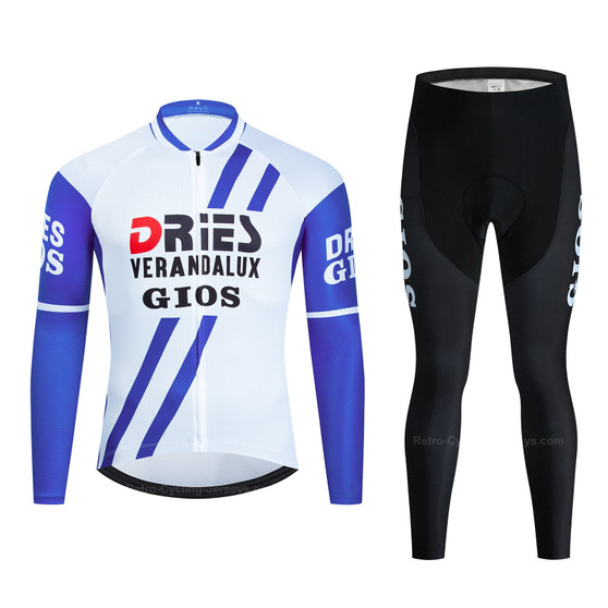 Dries Verandalux Gios Retro Cycling Jersey Long Set (with Fleece Option)