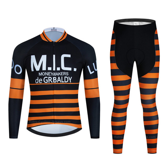 M.I.C. Moneymakers de Gribaldy Retro Cycling Jersey Long Set (with Fleece Option)