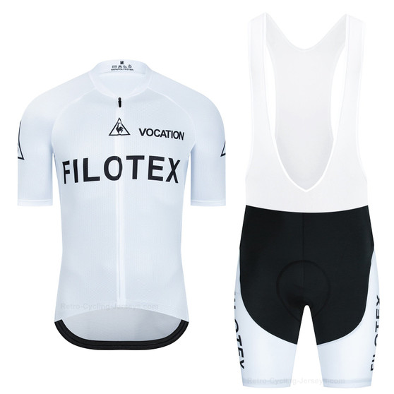 Filotex White Retro Cycling Jersey Set