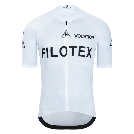 Filotex White Retro Cycling Jersey