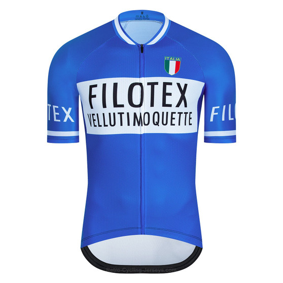 Filotex Blue Retro Cycling Jersey