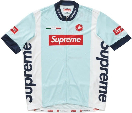 Supreme Blue Retro Cycling Jersey