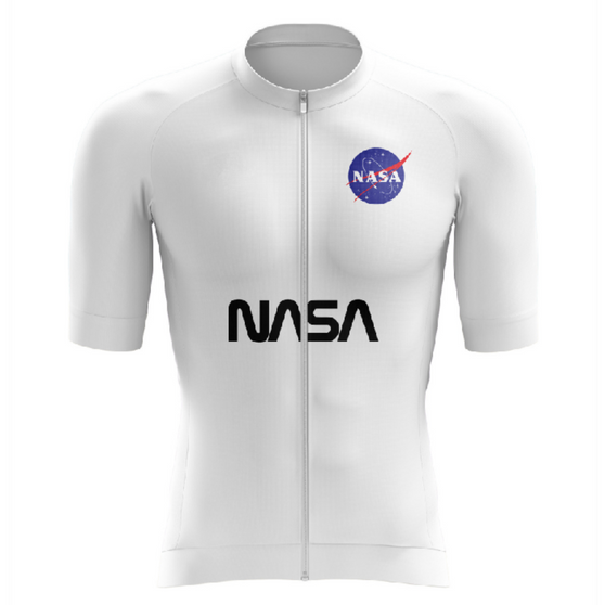 NASA All White Retro Cycling Jersey
