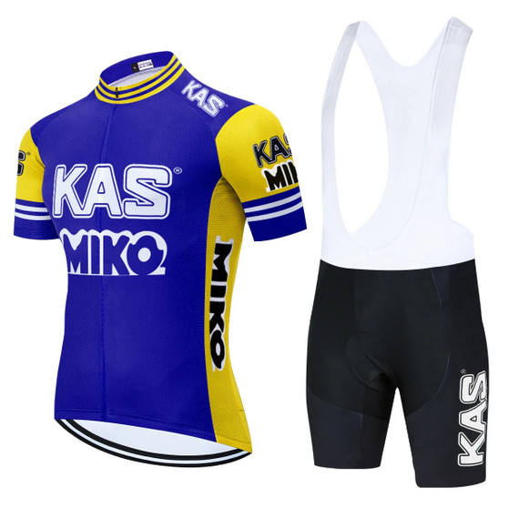 KAS Miko Blue Retro Cycling Jersey Set