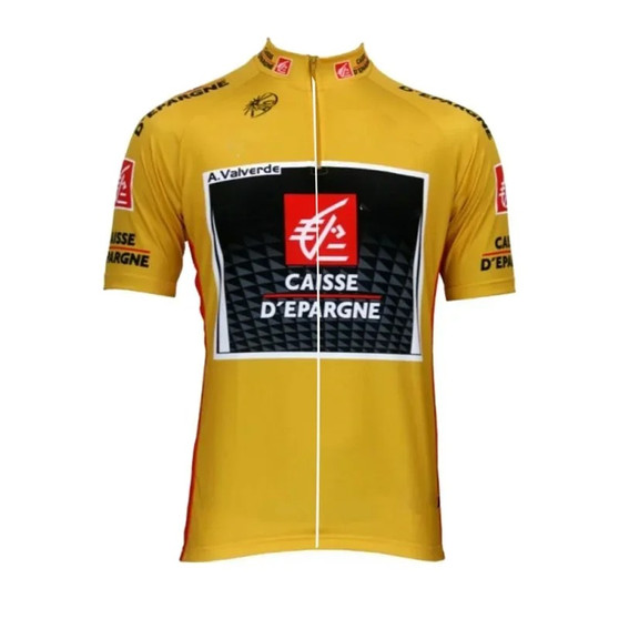 Caisse d'Epargne Yellow Retro Cycling Jersey