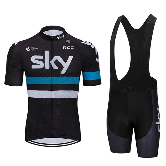 Team Sky Black-Blue Cycling Jersey Set