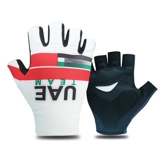 Team UAE White Retro Cycling Gloves