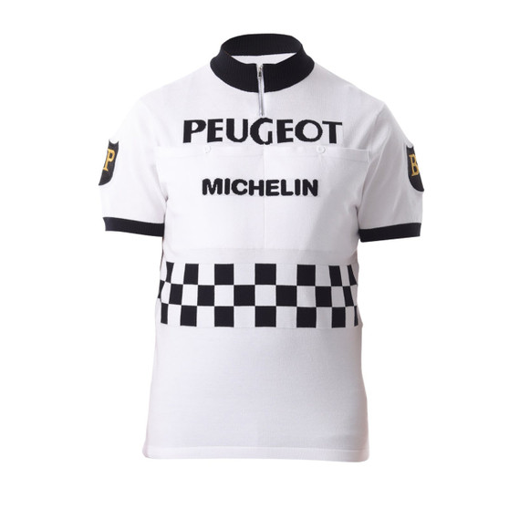 SALE-Peugeot BP Merino Wool Retro Cycling Jersey