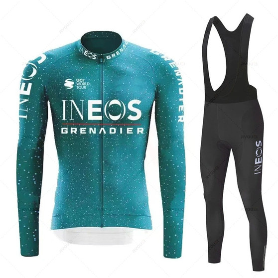 Ineos Grenadiers Turquoise Cycling Team Long Set (With Fleece Option)
