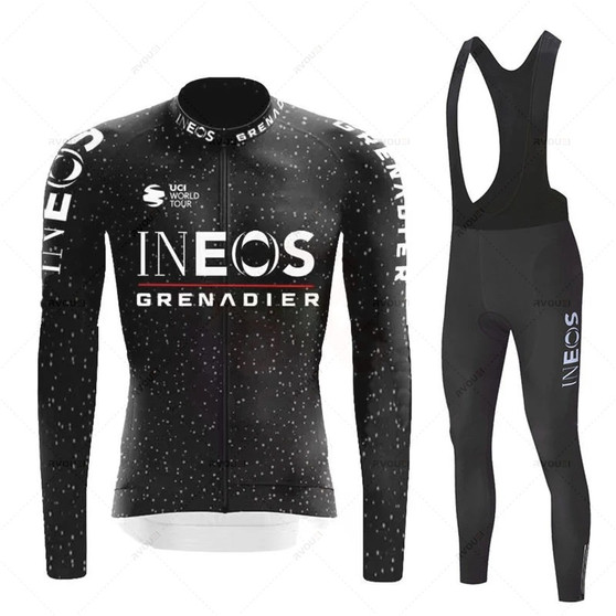 Ineos Grenadiers Black Cycling Team Long Set (With Fleece Option)