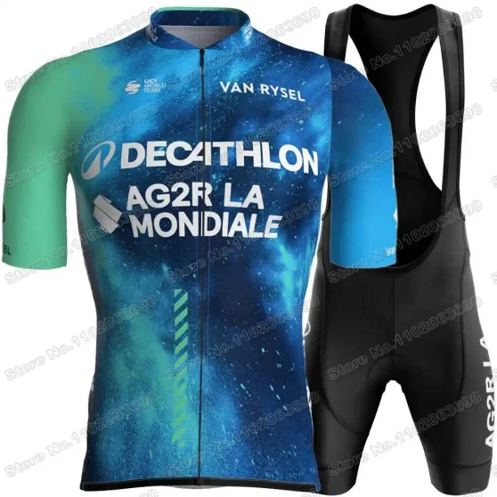 Decathlon AG2R La Mondiale Blue Jersey Set