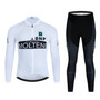 Molteni Alimentari White Retro Cycling Jersey Long Set (with Fleece Option)