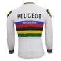 Peugeot BP Michelin White Retro Cycling Jersey (with Fleece Option)