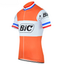 BIC Orange-France Short Sleeve Retro Cycling Jersey