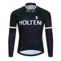 Molteni Black Retro Cycling Jersey with Fleece Option