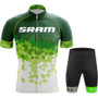 SRAM Digital Green Retro Cycling Jersey Set