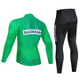 Salvarani Green Retro Cycling Jersey Long Set (with Fleece Option)