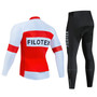 Filotex Red Retro Cycling Jersey Long Set (with Fleece Option)