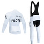 Filotex White Retro Cycling Jersey Long Set (with Fleece Option)