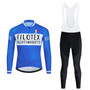 Filotex Blue Retro Cycling Jersey Long Set (with Fleece Option)