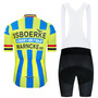 IJsboerke-Warncke Yellow Retro Cycling Jersey Set