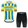 IJsboerke-Warncke Yellow Retro Cycling Jersey Set