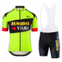 Jumbo Visma Pro Team Bright Green Cycling Jersey Set