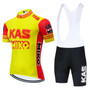 KAS Miko Yellow-Red Retro Cycling Jersey Set