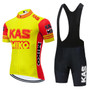 KAS Miko Yellow-Red Retro Cycling Jersey Set