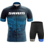 SRAM Black Retro Cycling Jersey Set