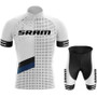 SRAM White Retro Cycling Jersey Set