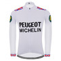 SALE-Peugeot BP Michelin Long Sleeve Retro Cycling Jersey (with Fleece Option)
