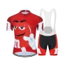M&Ms Red Retro Cycling Jersey Set