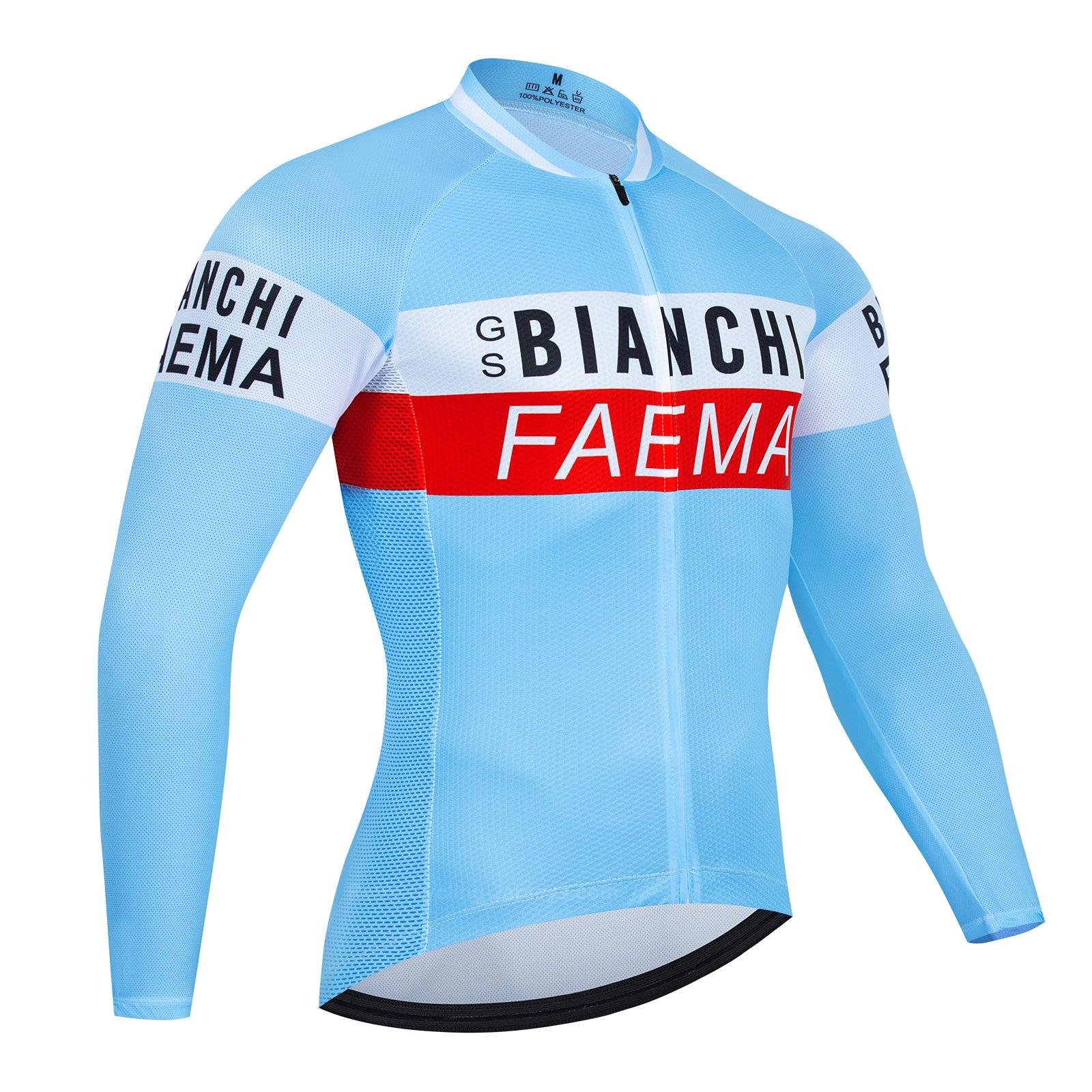 Bianchi Faema Retro Cycling Jersey (with Fleece Option) - Retro