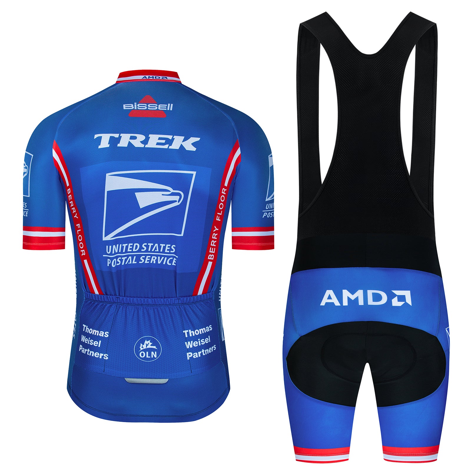 US Postal Service Short Sleeve Pro Cycling Team Jersey Set