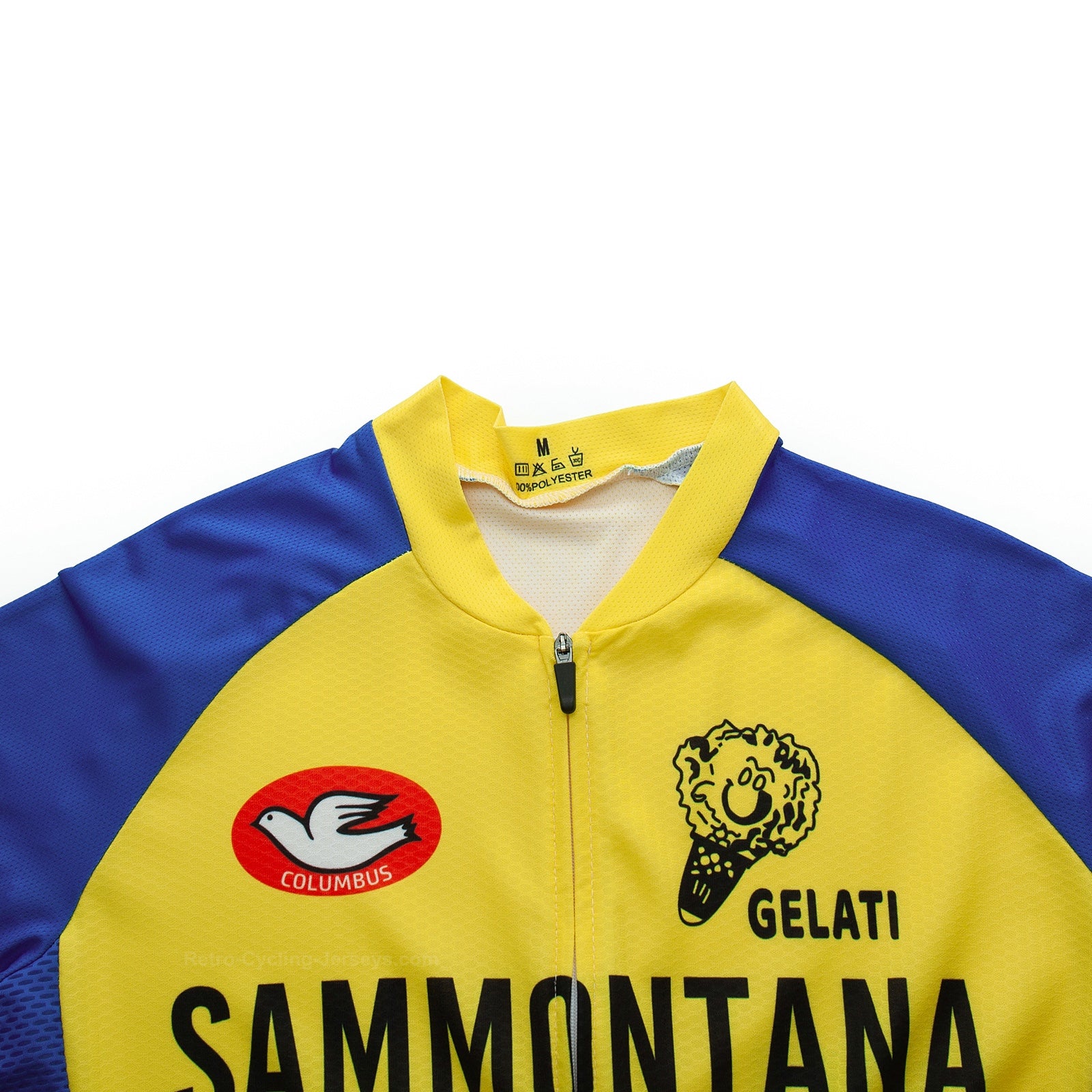 Maillot De Cyclisme Gelati Sanson Homme - Taille M - Occasion - Motifs Brodés