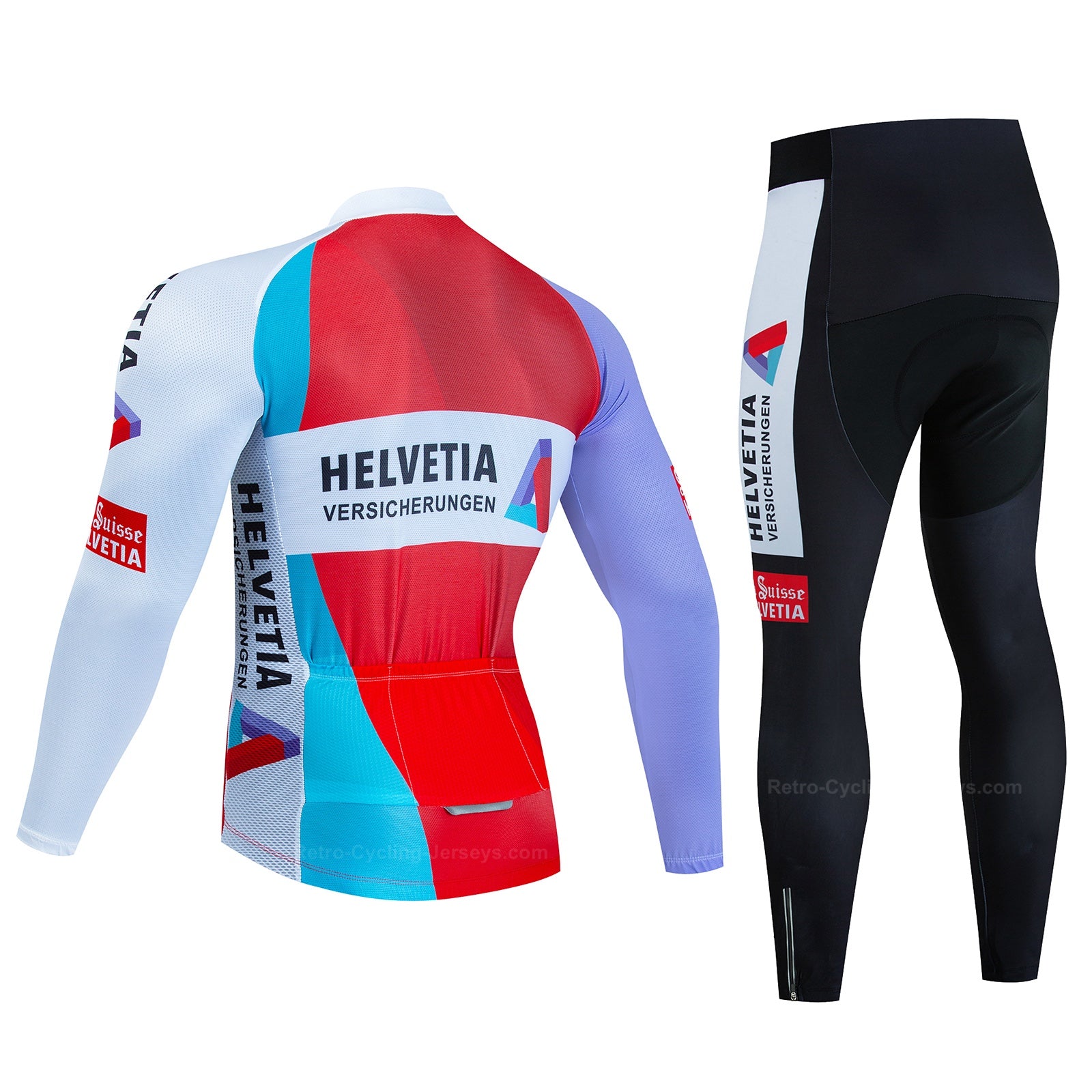 Helvetia La Suisse Retro Cycling Jersey Long Set (with Fleece