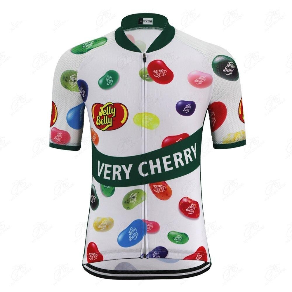 ウェア Santini Jelly Belly Cycling Jersey XXL SMS Santini Jelly Belly Cycling Red Jersey Long Sleeve Front