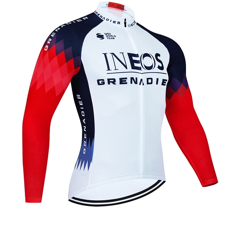 INEOS Grenadier 2024 White Cycling Team Long Set (With Fleece