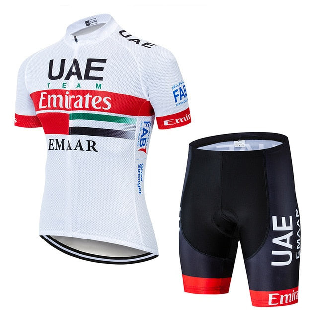 UAE Emirates Cycling Team Red Jersey Set Retro Cycling Jerseys